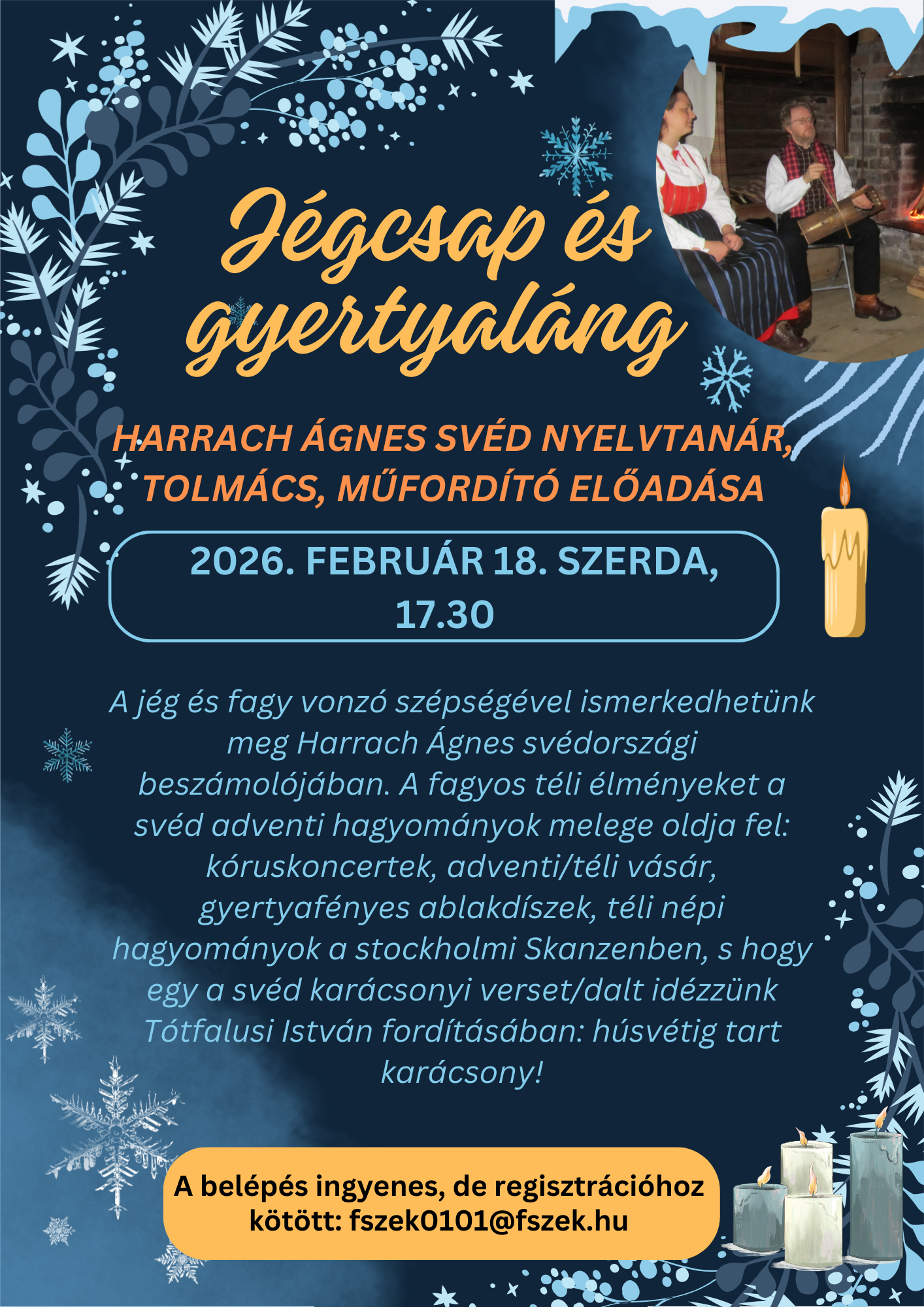 emberek svéd népviseletben - fotó a plakáton