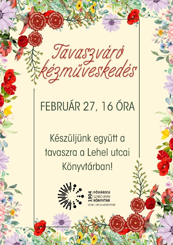 Plakát - Tavaszi virágkeret  - grafika