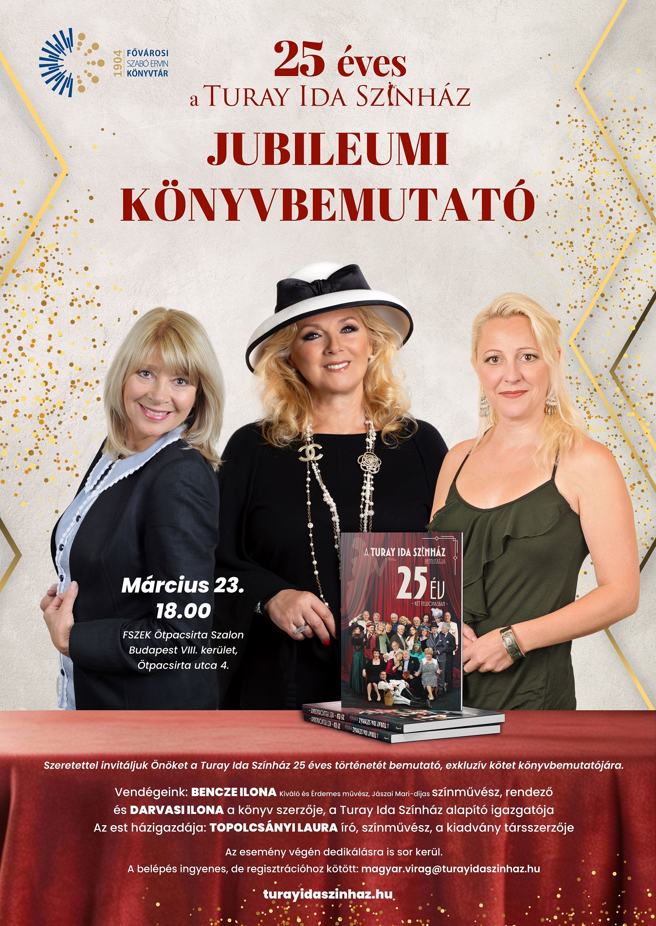 A könyvbemutató plakátja