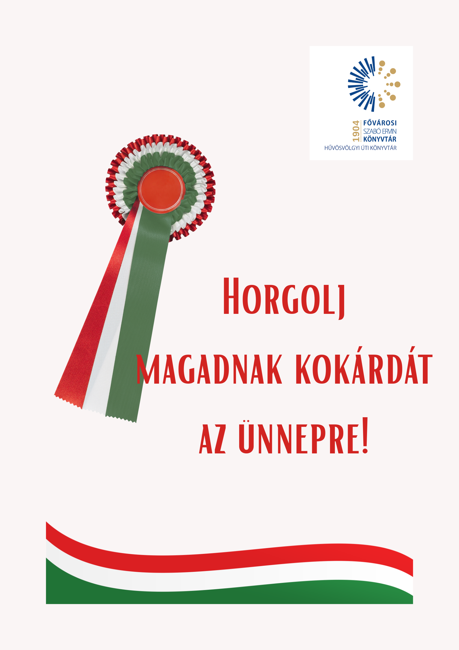 horgolt kokárda fotója a plakáton