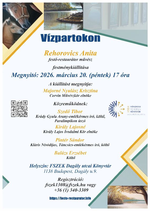 Kiállítás megnyitó plakát - Rehorovics Anita festményei