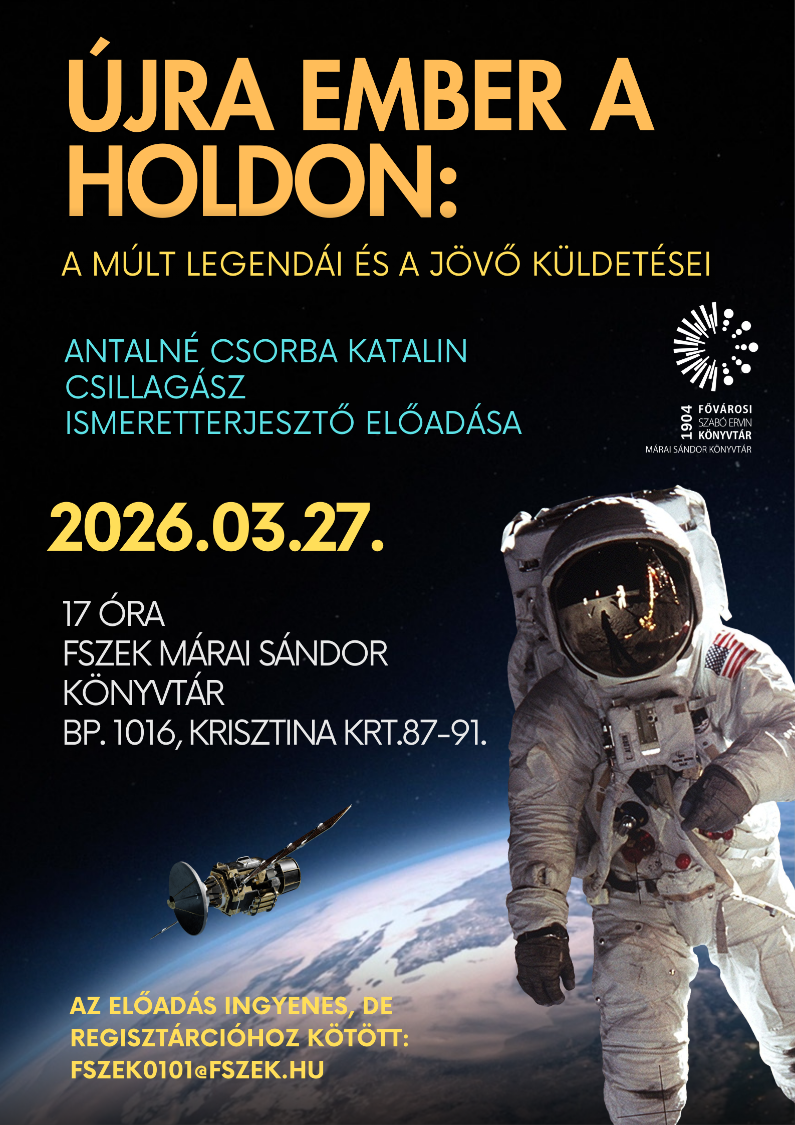 űrhajós fotója plakáton