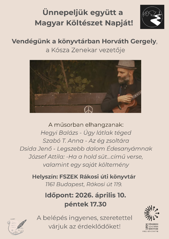 Plakát - Horváth Gergely ukulelén játszik