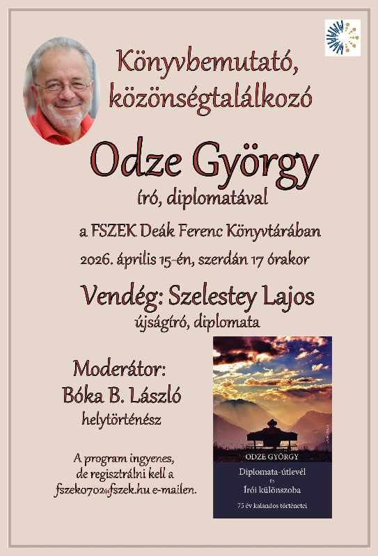 Plakát - Odze György és Diplomata útlevél és Írói különszoba c. könyvének borítója