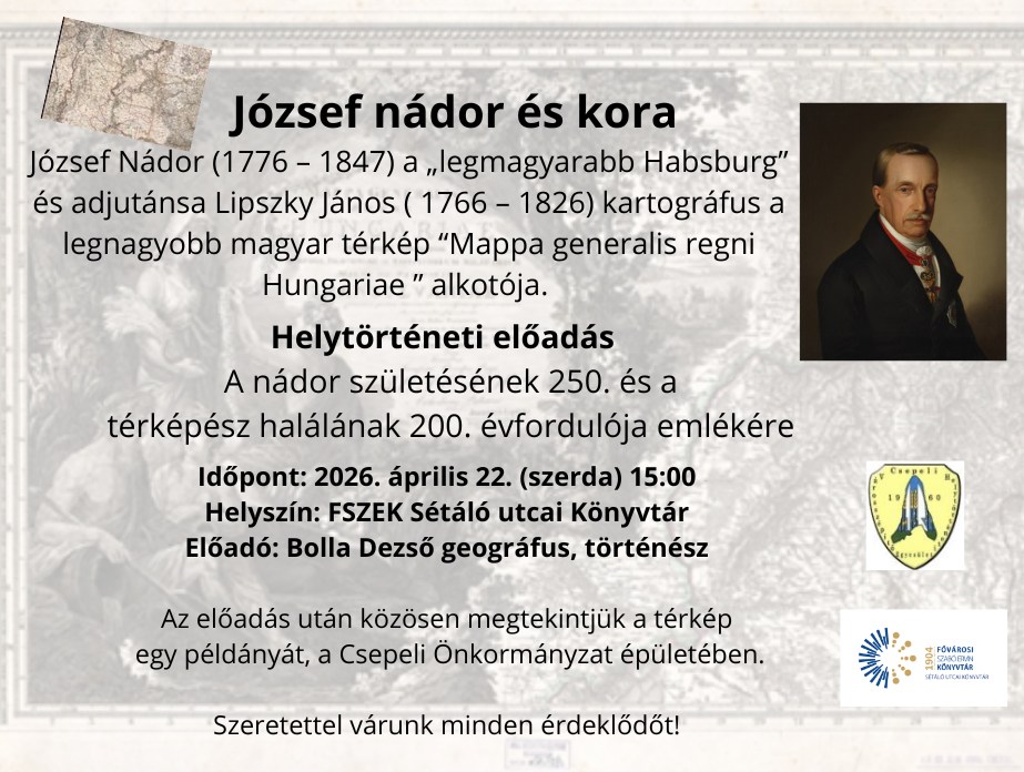 plakát József Nádort ábrázoló festménnyel