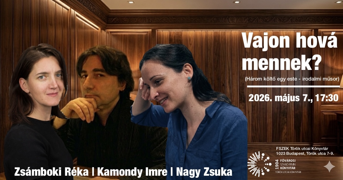 A műsor plakátja melyen a három költő szerepel.