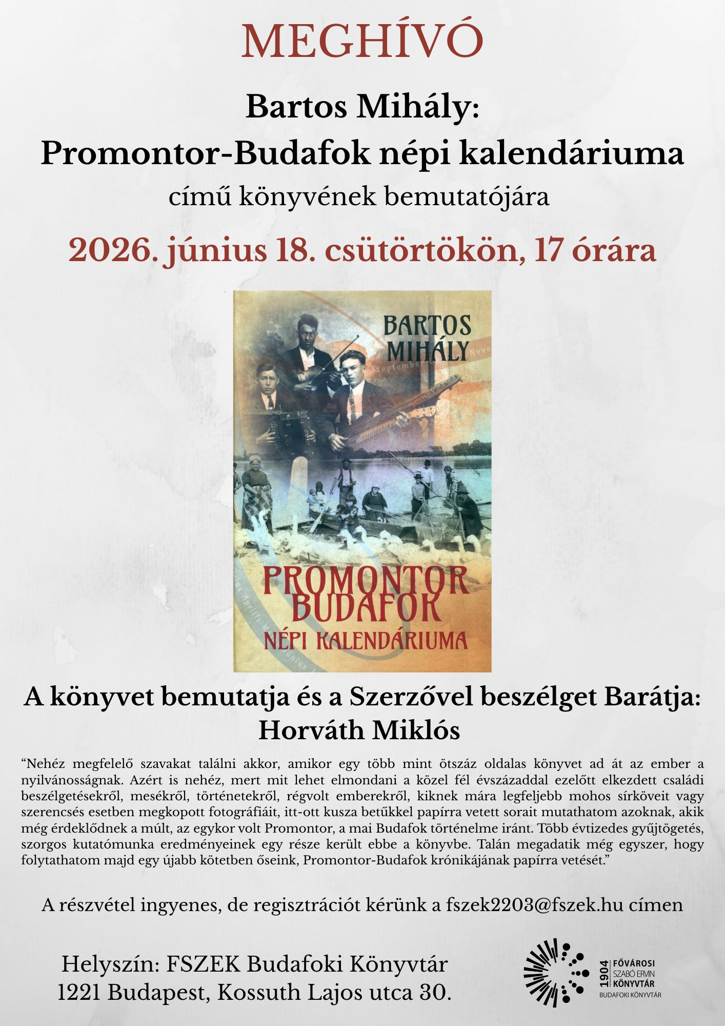 Promontor-Budafok népi kalendáriuma című könyv fotója
