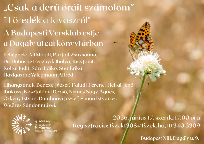 Plakát - mező egy virágán pillangó