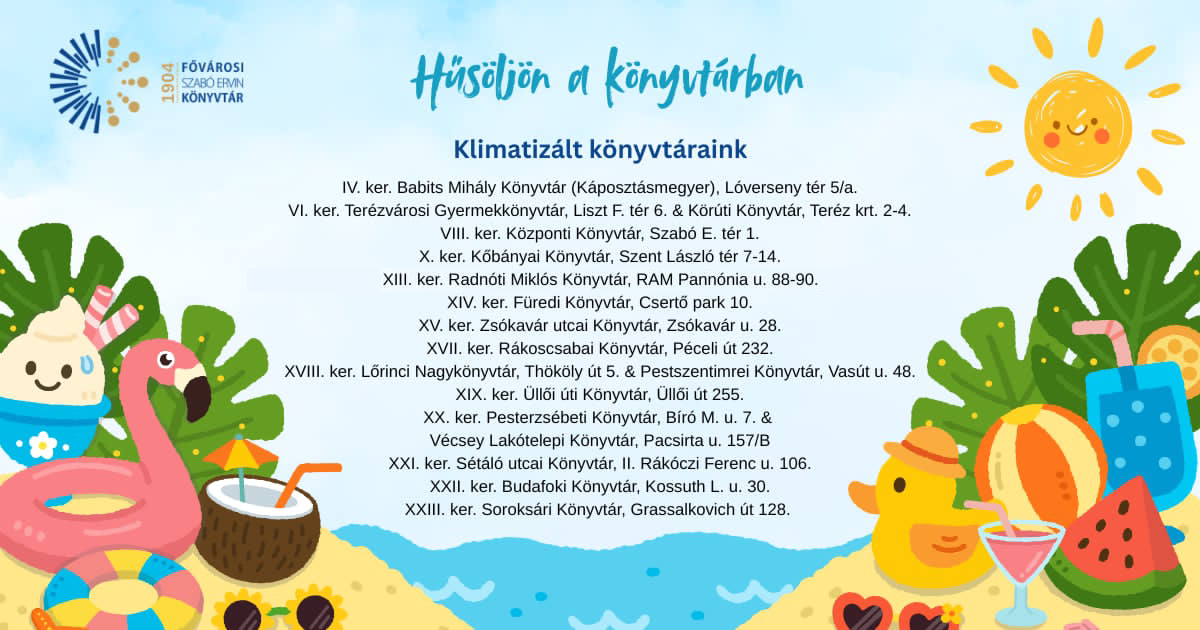 vízparti hangulat figurákkal és frissítőkkel