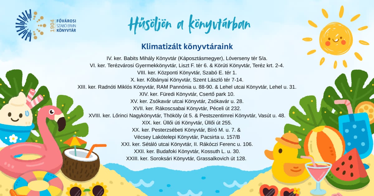 vízparti hangulat figurákkal és frissítőkkel