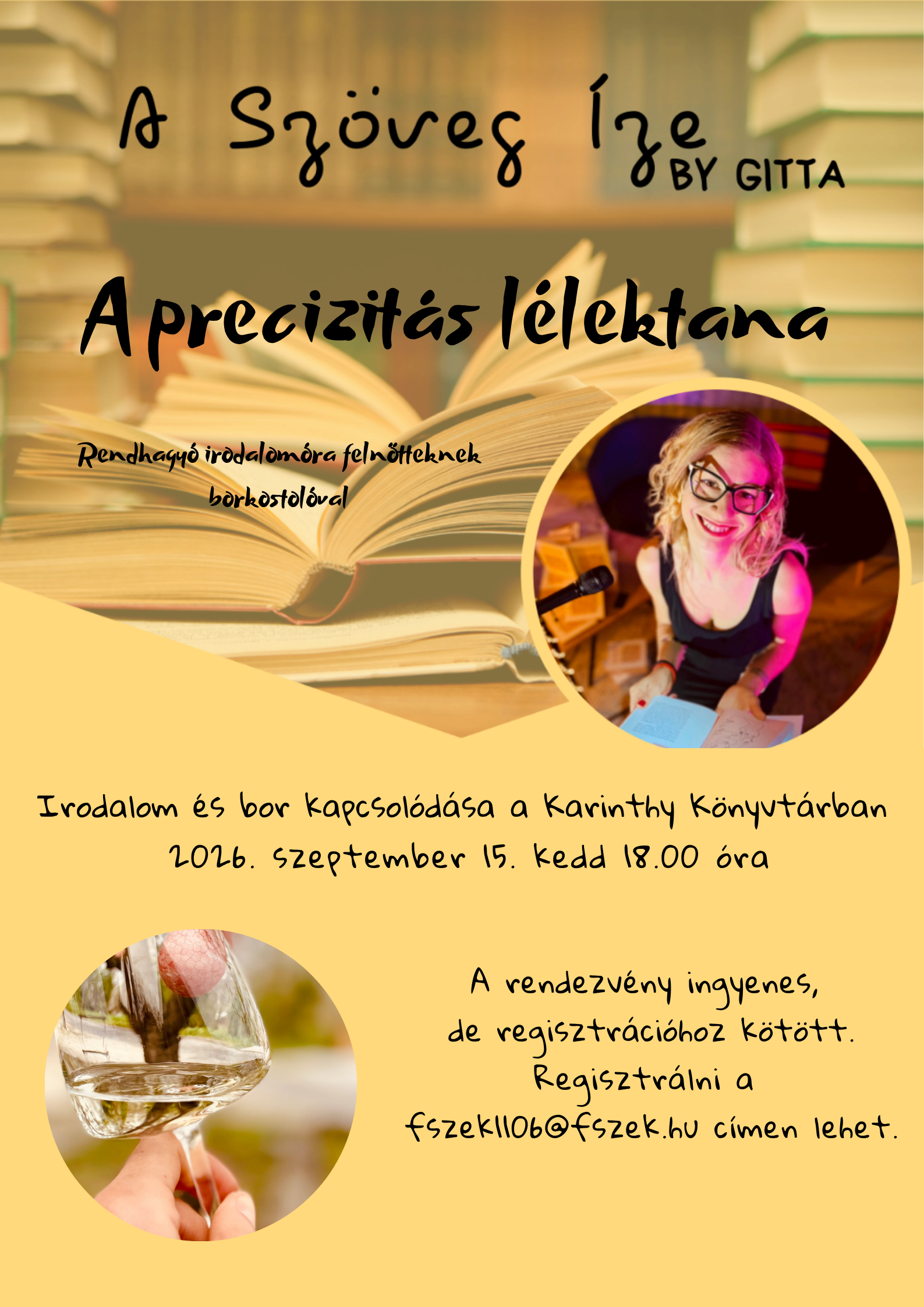 az előadó fotója a plakáton