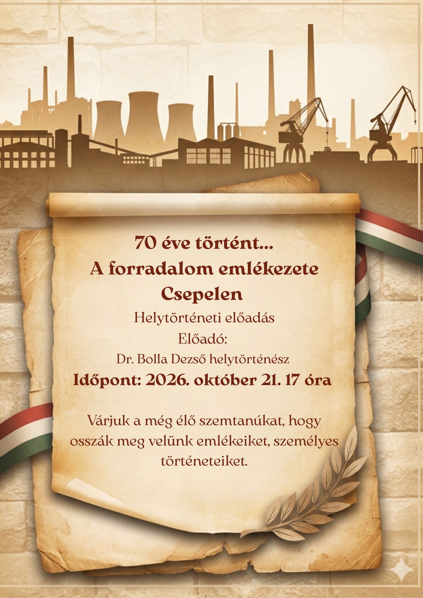 Program plakátja a cikkben szereplő információkkal