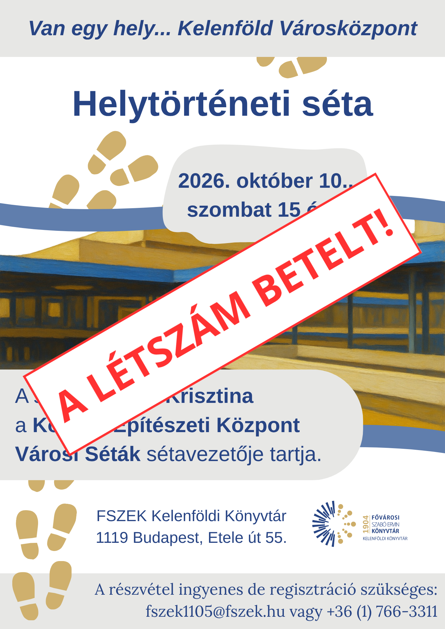 a program plakátja a kelenföldi városközpont rajzával