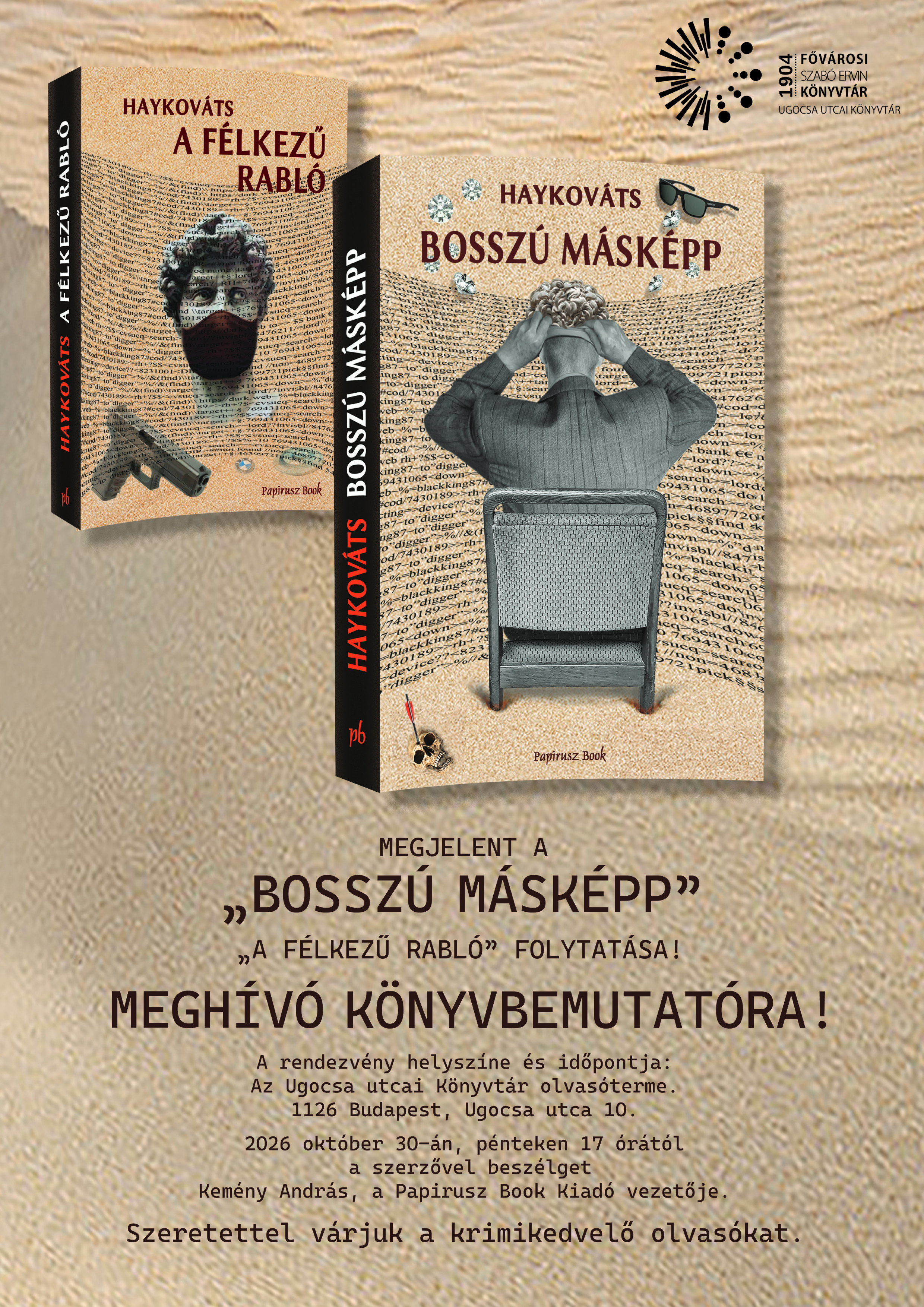 a program plakátja a könyv borítójával