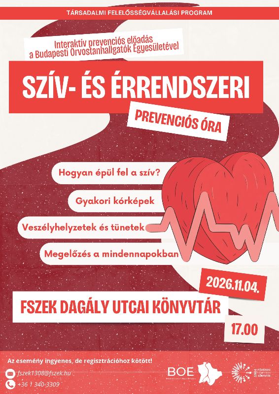 Plakát - szív és EKG-vonal - grafika