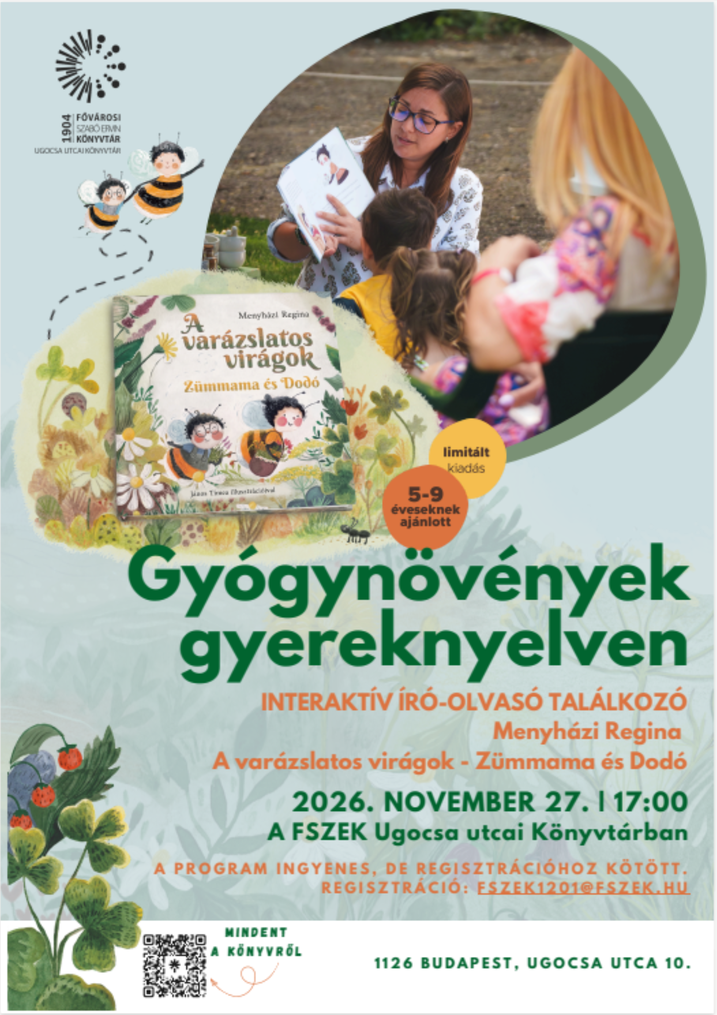 az írónő és a könyv képe a plakáton