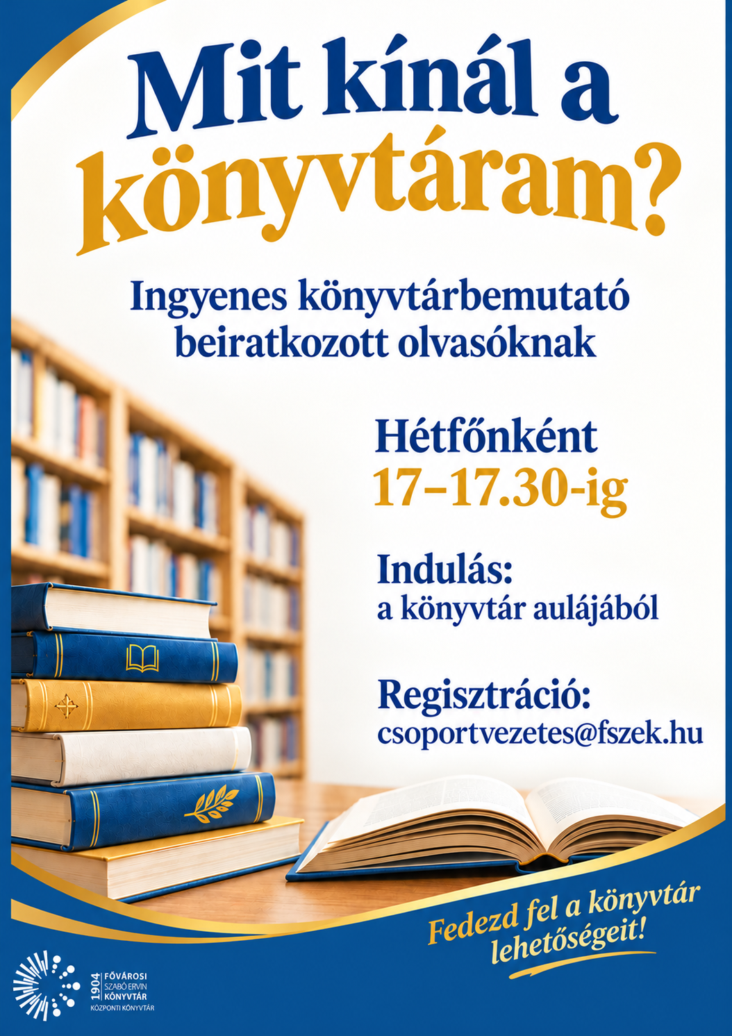 A program plakátja a részvételi információkkal