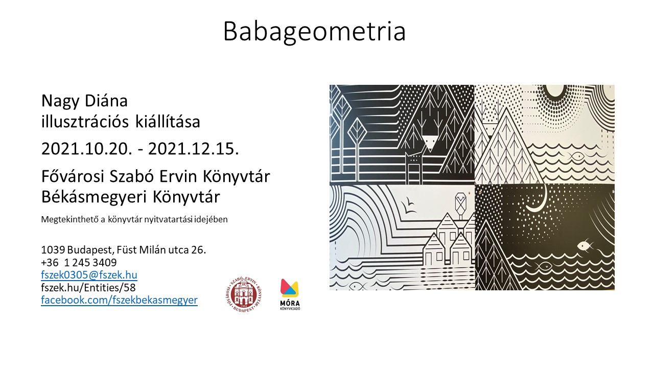Plakát a Babageometria című kiállításról