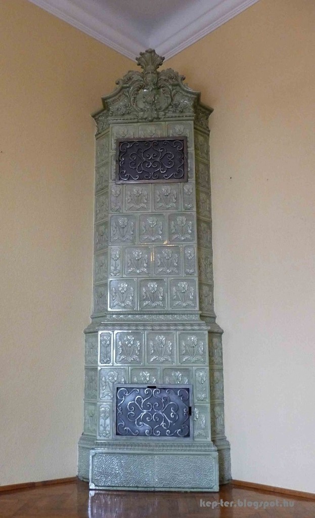 Tiled stove (most likely from Zsolnay)