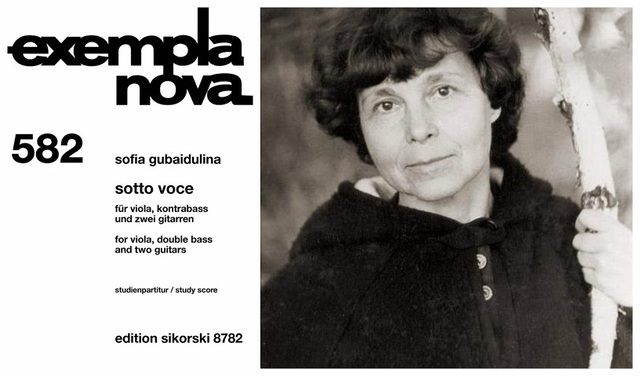Sofia Gubaidulina Sotto voce című kotta borítója