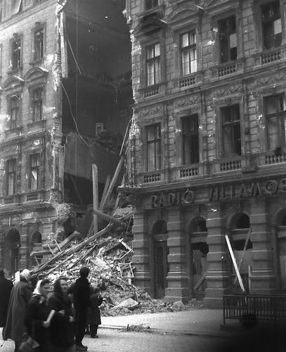 The building after the destructive hit in 1956