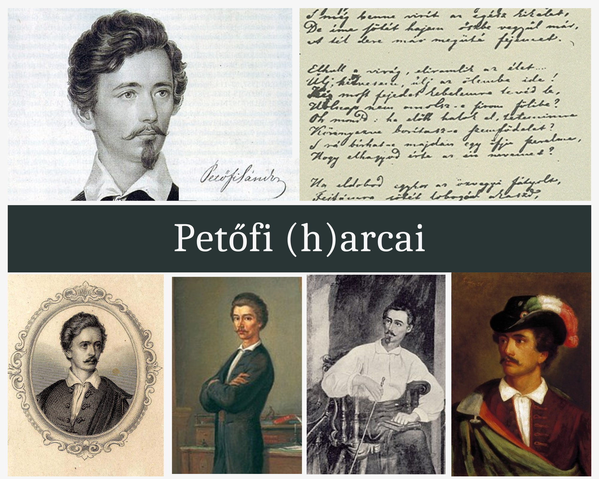 Képmontázs Petőfi Sándorról