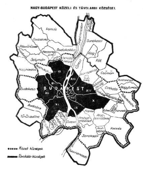 Budapest korabeli térképe