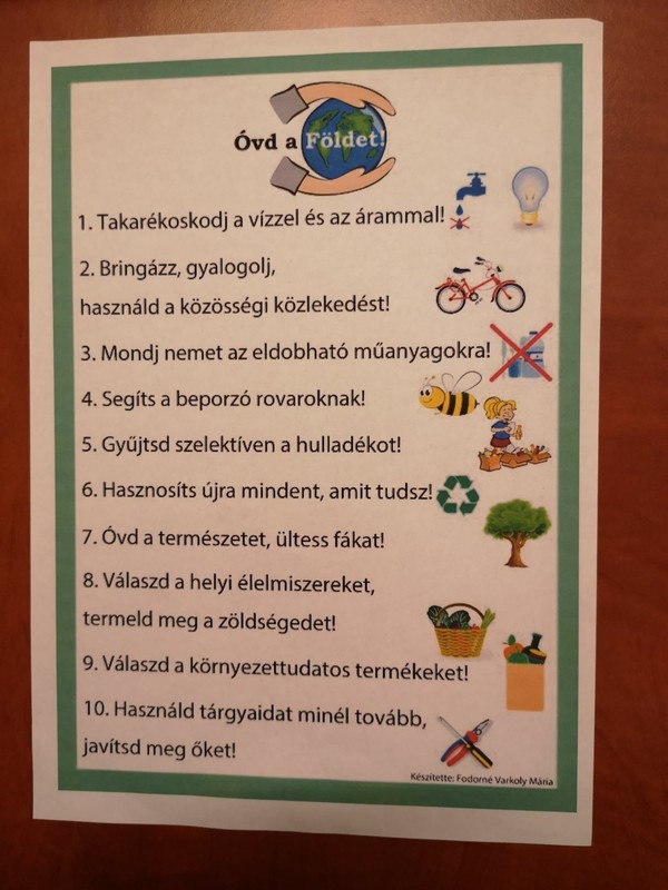 Hogyan óvjuk a Földet? - útmutató plakát