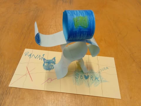 Táncoló papírbaba - nindzsa