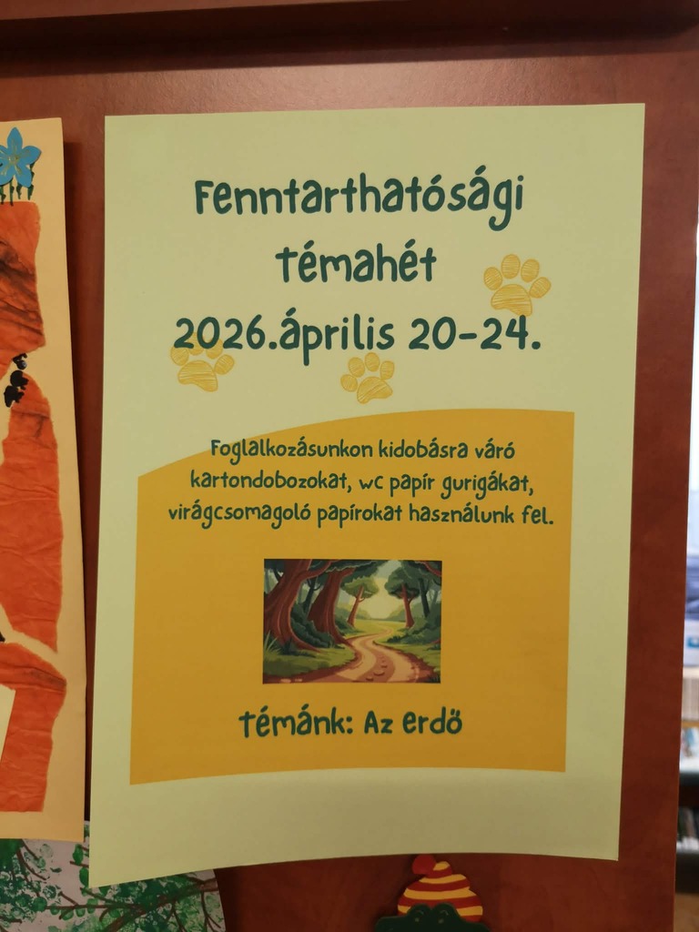 Fenntarthatósági Témahét plakátja