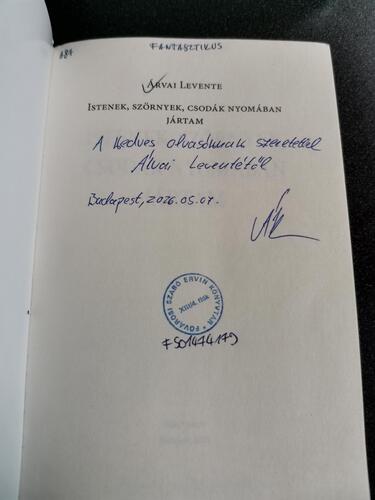 Istenek, szörnyek, csodák nyomában jártam - könyvtári példány az író által dedikálva