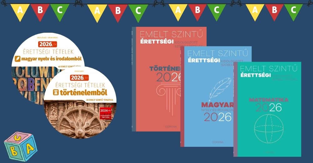 A képmontázsban az érettségire felkészítő könyvek borítói szereplenek 