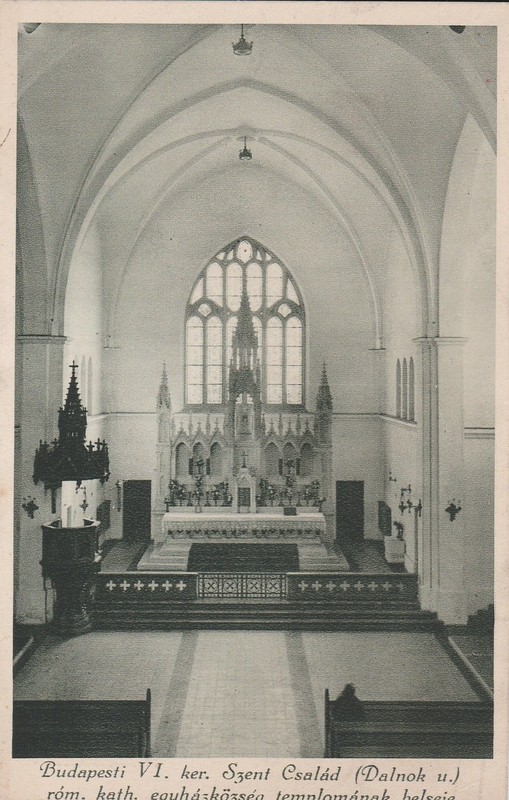 The interior of the church and the altar - then