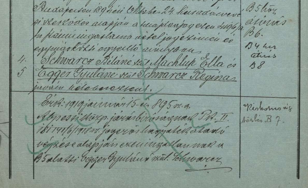 An entry from the land register about the ownership of the mansion (1/2)