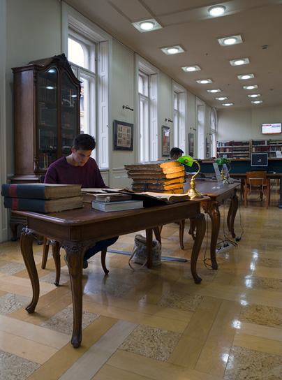 reading room of Budapest Collection