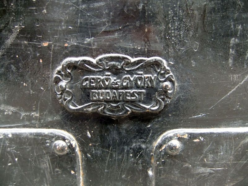 The inscription of Gerő and Győry's metalworking company on the gate