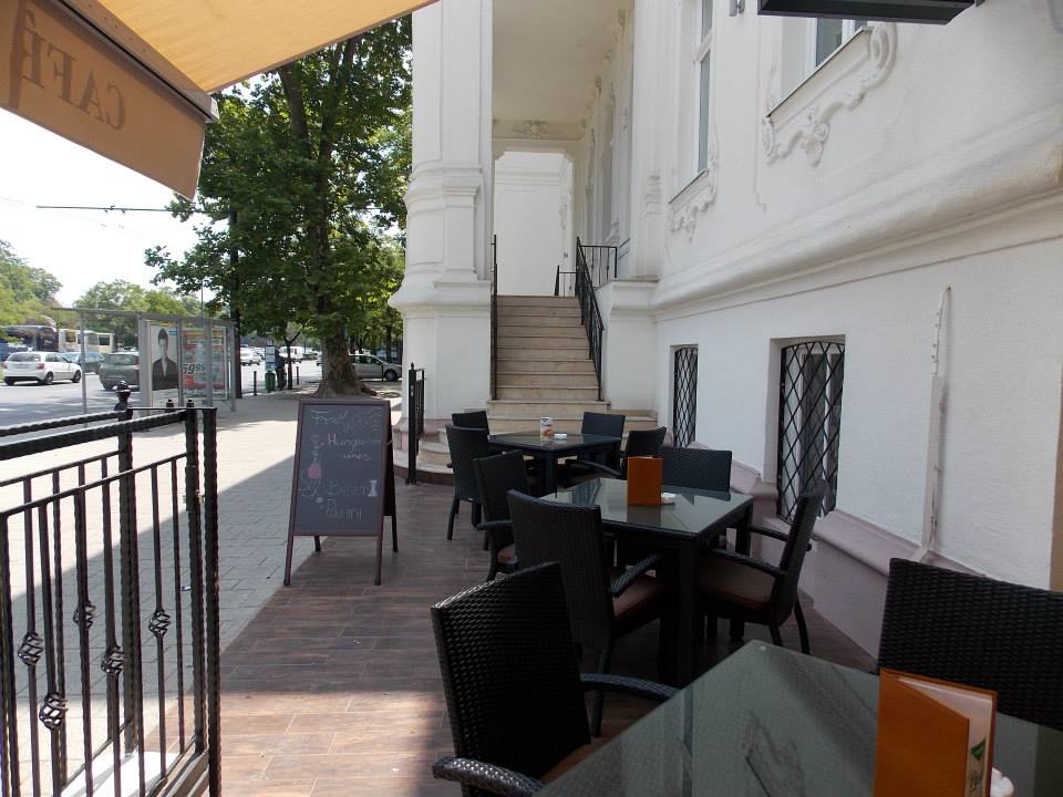 The terrace of Mirage Café