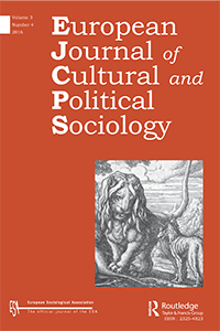 Az European Journal of Cultural and Political Sociology című folyóirat borítója