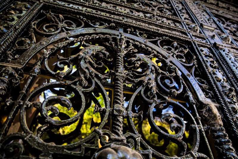 Wrought-iron gates