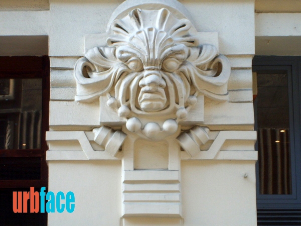 Mythical face on the facade