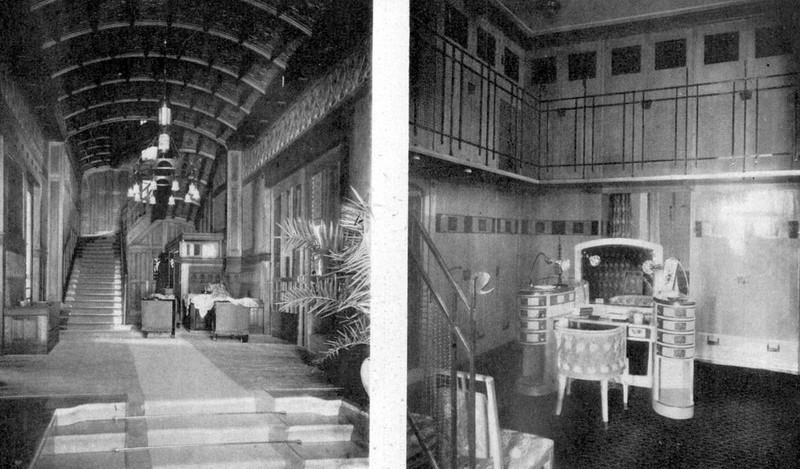The hall and the women's changing room on the first floor - then