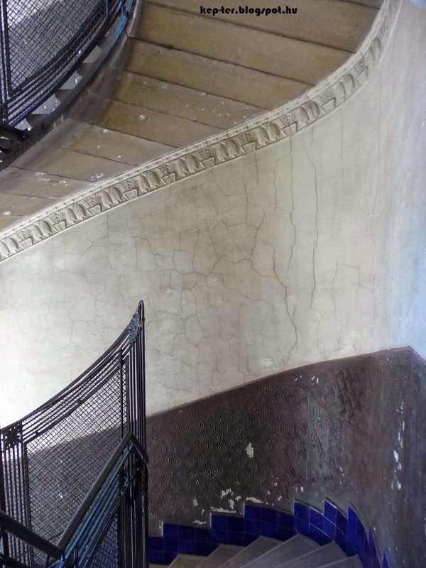 The wall of the staircase