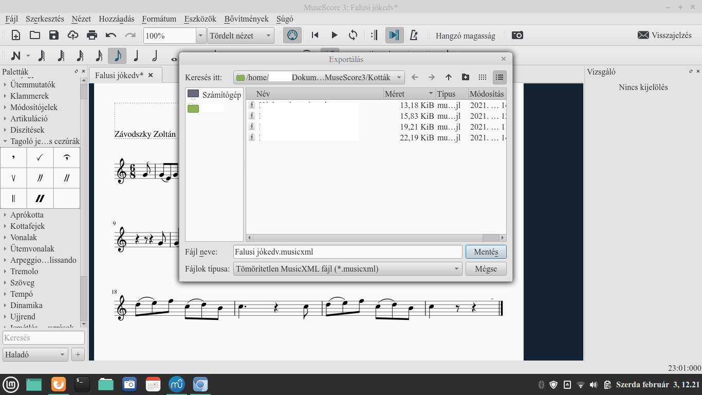 MuseScore képernyőfotó