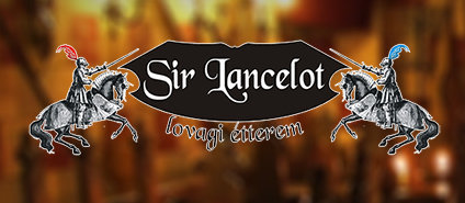 Sir Lancelot lovagi étterem logója