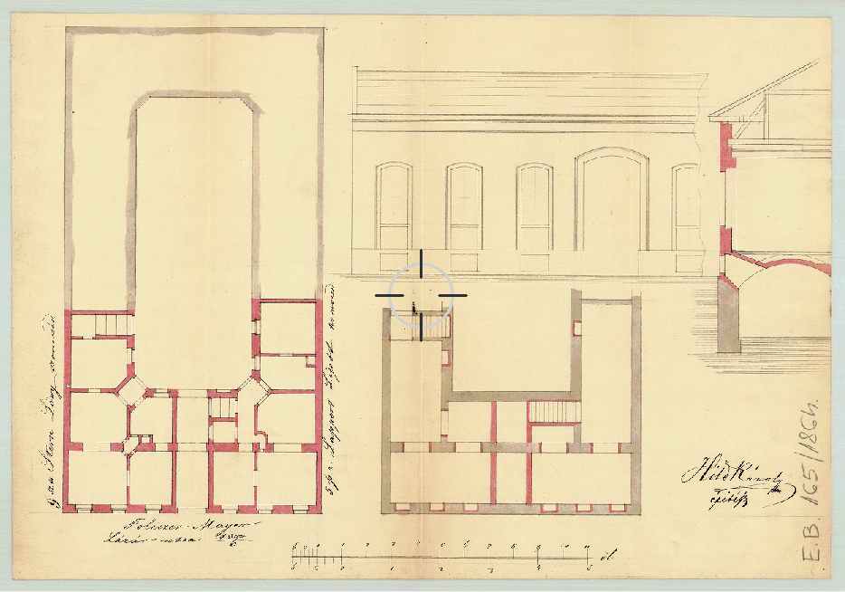 The floor plan of the one-story house by Károly Hild
