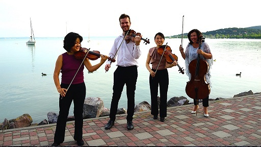 Miranda Liu és a Central European String Quartet tagjai
