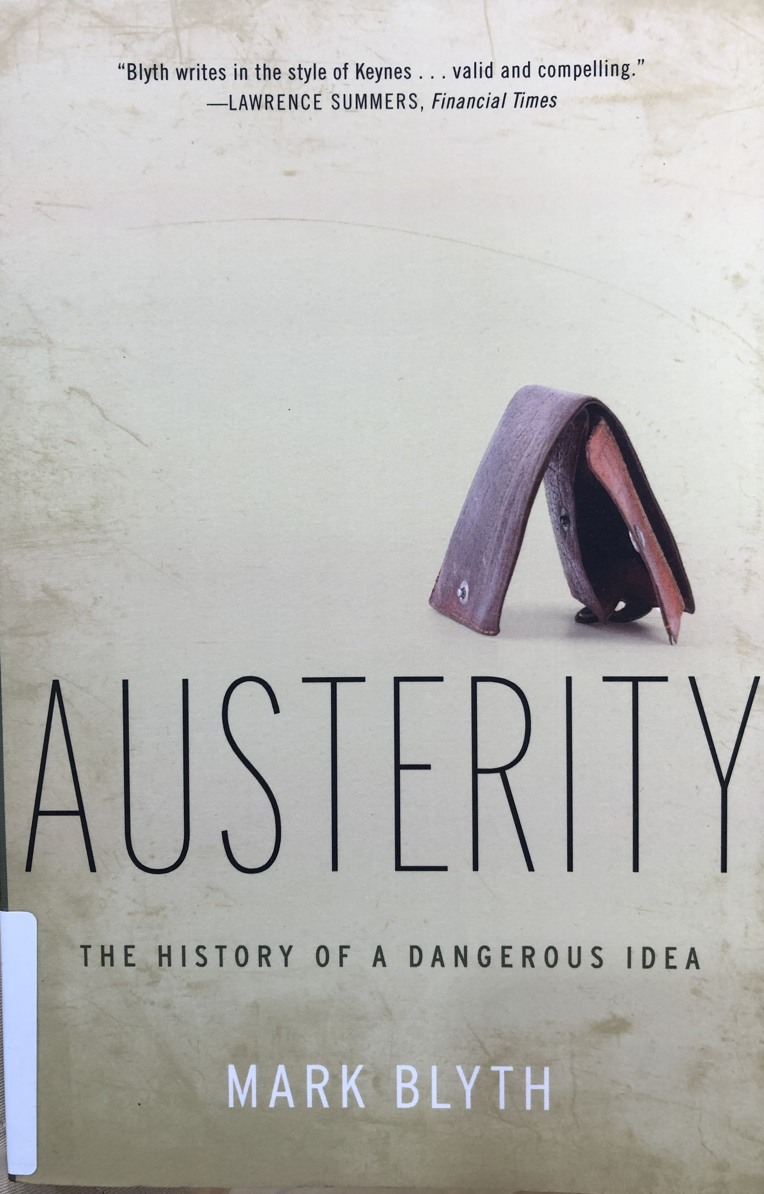 Mark Blyth Austerity The History of a Dangerous Idea című könyvének borítója