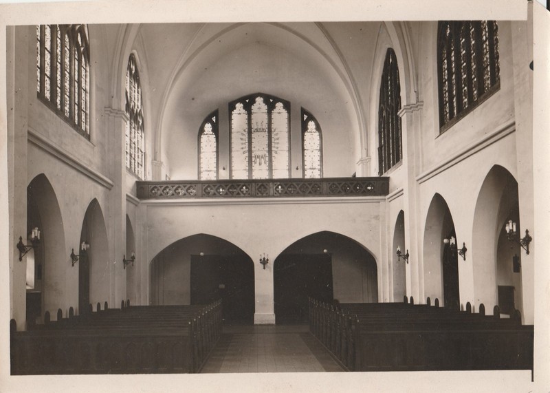 The interior of the church - then