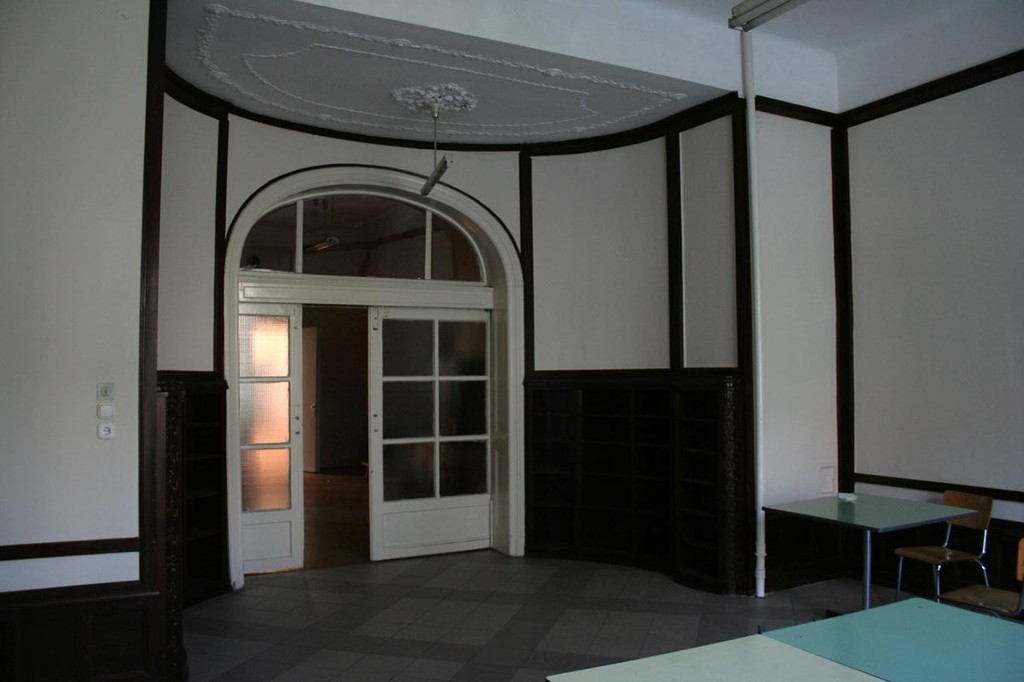 The entrance of the school from the inside