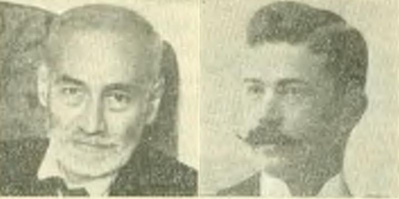 Zsigmond Sziklai (left) and Arnold (right)